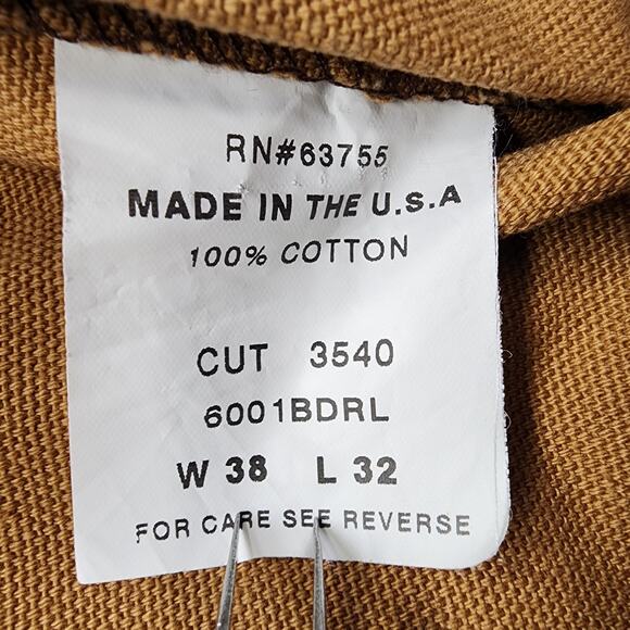 Vintage USA Works Five Brother Pants Mens W38 L32 Brown Double Knee Carpenter - Picture 5 of 11